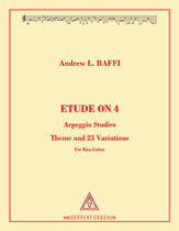 Etude on 4 Guitar and Fretted sheet music cover